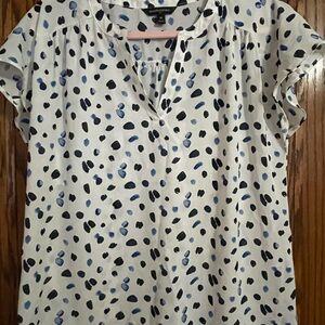 Versatile Light and Dark Blue Banana Republic Blouse